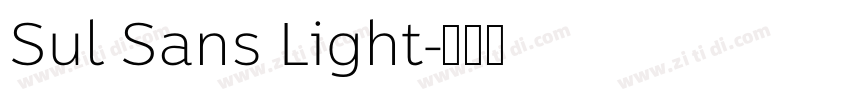 Sul Sans Light字体转换